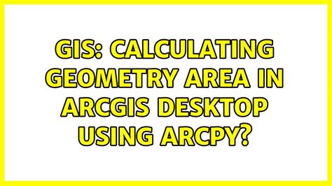 Optionally, you can press CTRLSHIFTG to open the Calculate Geometry dialog box. . Calculate geometry arcpy